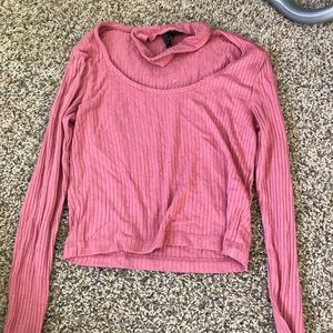 long sleeve crop top